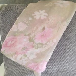 Scarf infinity beautiful pink/grayish taupe floral